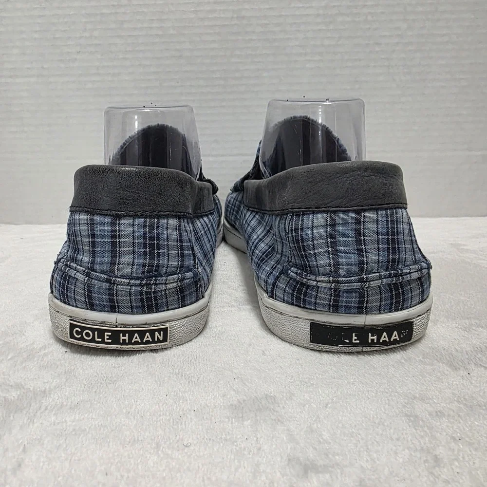 Cole Haan Blue Canvas Men's Sz 10M Penny Loafers Pinch‎ Marine Classic Grand OS